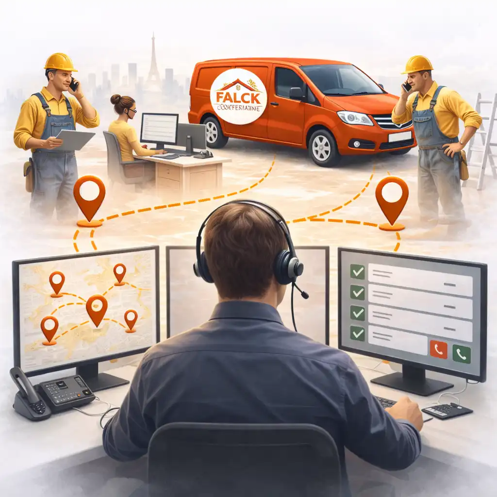 Gestion centralisée et équipes terrain coordonnée pour assurer des interventions rapides en travaux de toiture