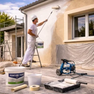 Ravalement de façade en Île-de-France – Travaux de peinture extérieure